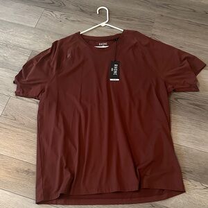Rhone Men's Short Sleeve Burgundy Tee